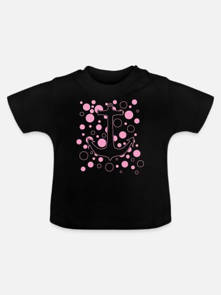 Anker - Baby Bio-T-Shirt mit Rundhals - Schwarz