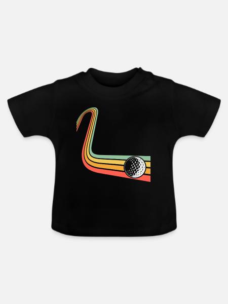 Golf - Baby Bio-T-Shirt mit Rundhals - Schwarz
