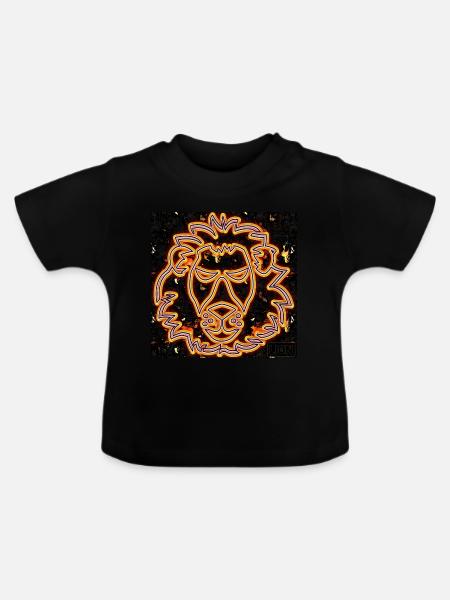 Sternzeichen Löwe - Abbild - 2023 - Baby Bio-T-Shirt mit Rundhals - Schwarz