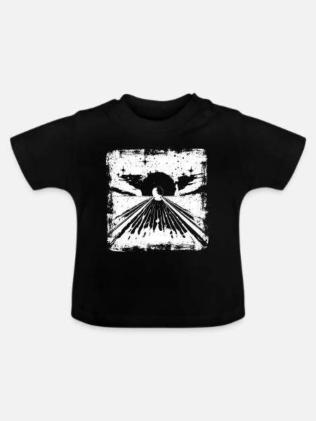 Bowling Zeichnung - Baby Bio-T-Shirt mit Rundhals - Schwarz