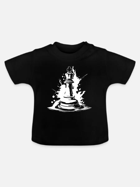 Schachfigur - Baby Bio-T-Shirt mit Rundhals - Schwarz