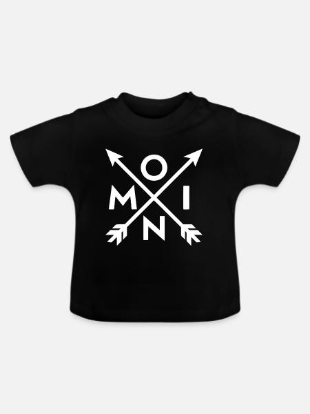 Moin – Norddeutsches Pfeil - Kompass Design - Baby Bio-T-Shirt mit Rundhals - Schwarz