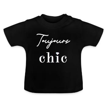 TOUJOURS CHIC - T-shirt bio col rond Bébé - noir - Devant