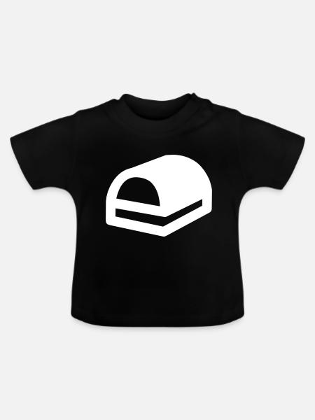 Brotkasten - Baby Bio-T-Shirt mit Rundhals - Schwarz