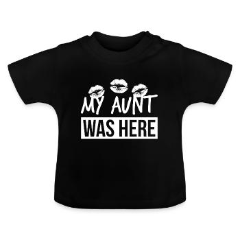 Baby Baby Faster Moster Birth Birthday Gift - Baby Organic T-Shirt with Round Neck - black - Front
