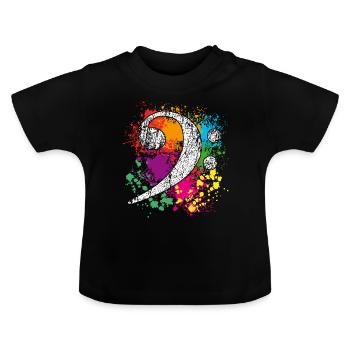 Basse Clef - Basse Clef - Farbkleckse - T-shirt bio col rond Bébé - noir - Devant