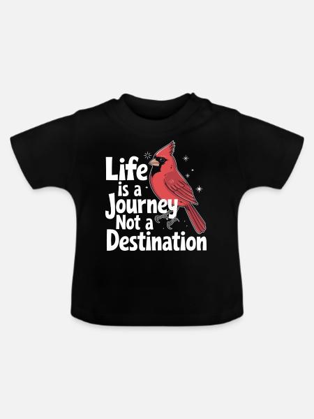 Kardinal Rotkardinal Vogel Roter Kardinal - Baby Bio-T-Shirt mit Rundhals - Schwarz