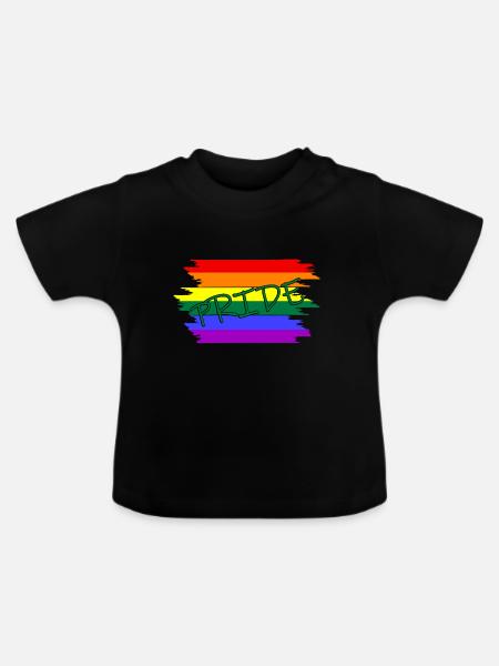 lgbtq pride - Baby Bio-T-Shirt mit Rundhals - Schwarz