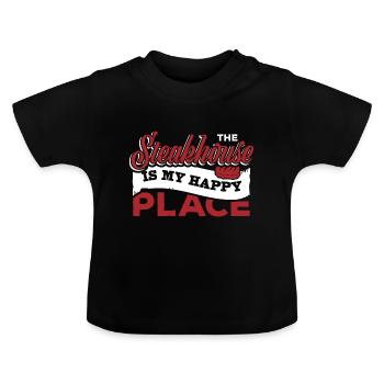 Steakhouse Steak steak viande - T-shirt bio col rond Bébé - noir - Devant