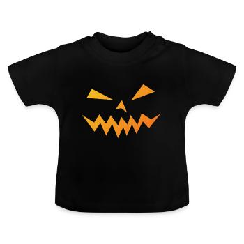Pumpkin Halloween - Baby Organic T-Shirt with Round Neck - black - Front