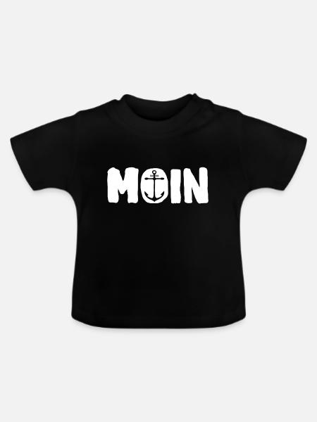 Moin - Baby Bio-T-Shirt mit Rundhals - Schwarz