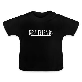 Beste Freunde. Geschenk des besten Freundes - Baby Bio-T-Shirt mit Rundhals - Schwarz - Vorne