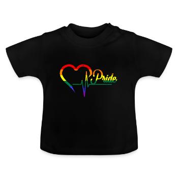 Gay Pride - Baby Organic T-Shirt with Round Neck - black - Front