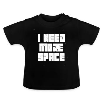 univers - T-shirt bio col rond Bébé - noir - Devant