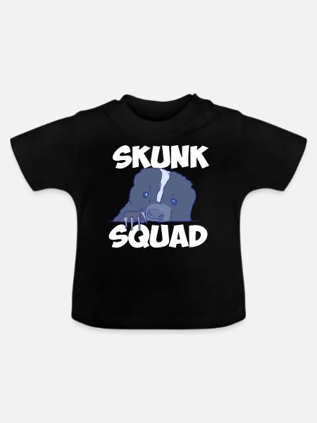 Skunk-Kader - Baby Bio-T-Shirt mit Rundhals - Schwarz