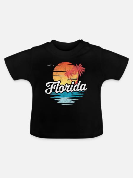 Florida - Baby Bio-T-Shirt mit Rundhals - Schwarz