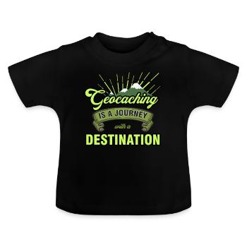 geocaching - T-shirt bio col rond Bébé - noir - Devant