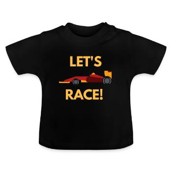 Sportwagen - Baby Bio-T-Shirt mit Rundhals - Schwarz - Vorne