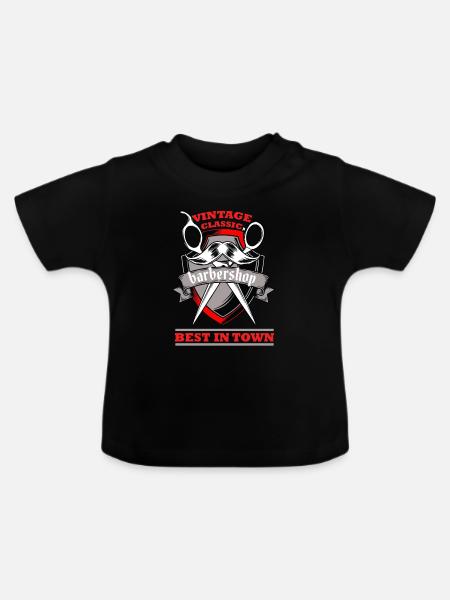 Bester Barbershop - Baby Bio-T-Shirt mit Rundhals - Schwarz