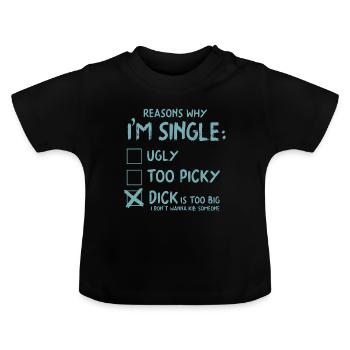 Single - Baby Bio-T-Shirt mit Rundhals - Schwarz - Vorne
