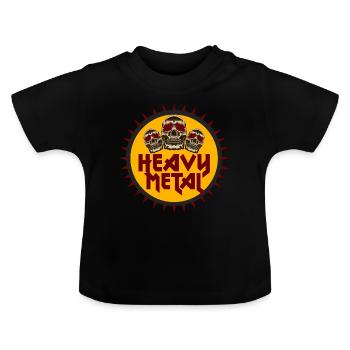 Heavy Metal - Baby Bio-T-Shirt mit Rundhals - Schwarz - Vorne