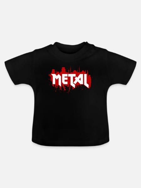 Heavy Metal - Baby Organic T-Shirt with Round Neck - black