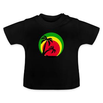 reggae - T-shirt bio col rond Bébé - noir - Devant