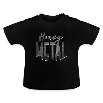 Heavy Metal - Baby Bio-T-Shirt mit Rundhals - Schwarz - Vorne