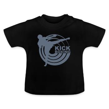Kickboxing - Baby Organic T-Shirt with Round Neck - black - Front