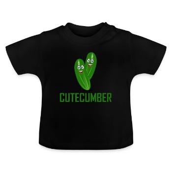 légume - T-shirt bio col rond Bébé - noir - Devant