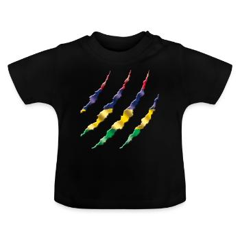 Mauritius - Baby Organic T-Shirt with Round Neck - black - Front