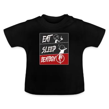 beatbox - T-shirt bio col rond Bébé - noir - Devant