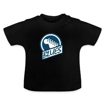 Blues - Baby Bio-T-Shirt mit Rundhals - Schwarz - Vorne