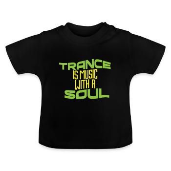 Trance - Baby Bio-T-Shirt mit Rundhals - Schwarz - Vorne