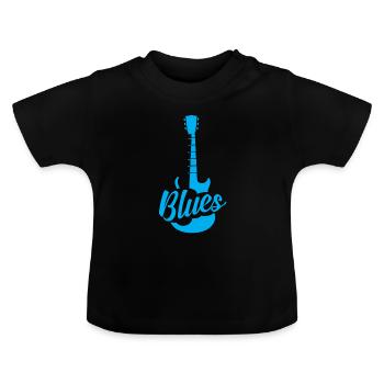 Blues - Baby Bio-T-Shirt mit Rundhals - Schwarz - Vorne
