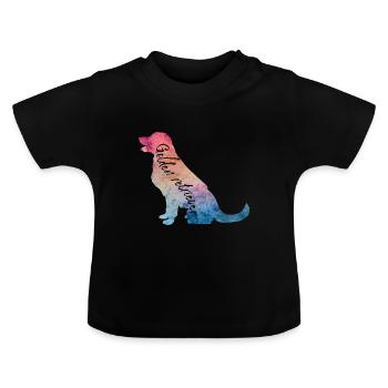 Golden retriever - Baby Organic T-Shirt with Round Neck - black - Front