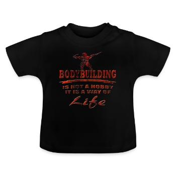 Bodybuilding - T-shirt bio col rond Bébé - noir - Devant