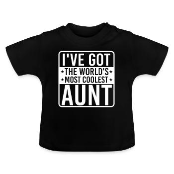 Bébé Bébé Tante Tante Cadeau d’anniversaire de naissance - T-shirt bio col rond Bébé - noir - Devant