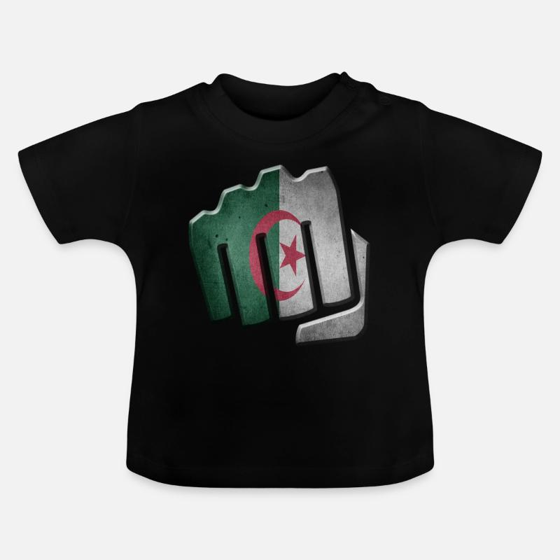 Algérie - T-shirt bio col rond Bébé - noir