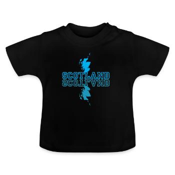 Écosse - T-shirt bio col rond Bébé - noir - Devant