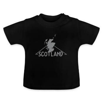 Écosse - T-shirt bio col rond Bébé - noir - Devant