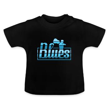 Blues - Baby Bio-T-Shirt mit Rundhals - Schwarz - Vorne