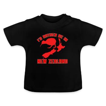 nouvelle-Zélande - T-shirt bio col rond Bébé - noir - Devant