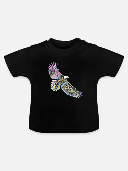 Adler - Baby Bio-T-Shirt mit Rundhals - Schwarz