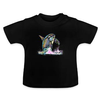 Orca - T-shirt bio col rond Bébé - noir - Devant