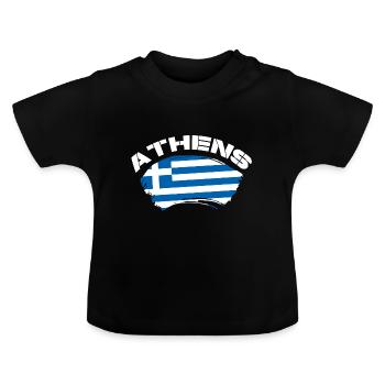 Athen - Baby Bio-T-Shirt mit Rundhals - Schwarz - Vorne