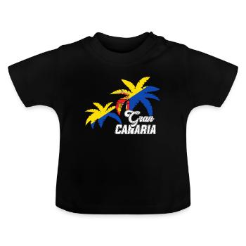 Gran Canaria - Baby Organic T-Shirt with Round Neck - black - Front