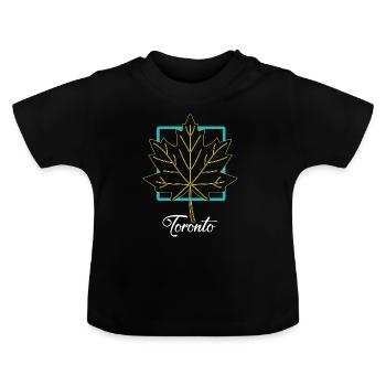 Toronto - Baby Bio-T-Shirt mit Rundhals - Schwarz - Vorne
