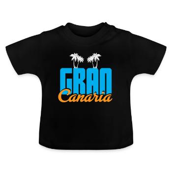 Gran Canaria - Baby Organic T-Shirt with Round Neck - black - Front