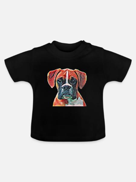 Boxer - Baby Bio-T-Shirt mit Rundhals - Schwarz